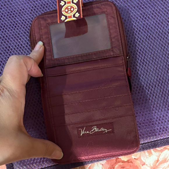 Vera Bradley Burgundy and Yellow Floral Wallet - Picture 2 of 2